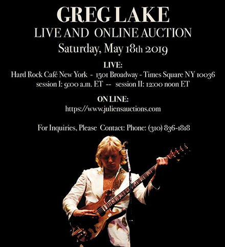 Greg Lake Auction