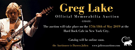 Greg Lake Auction Update